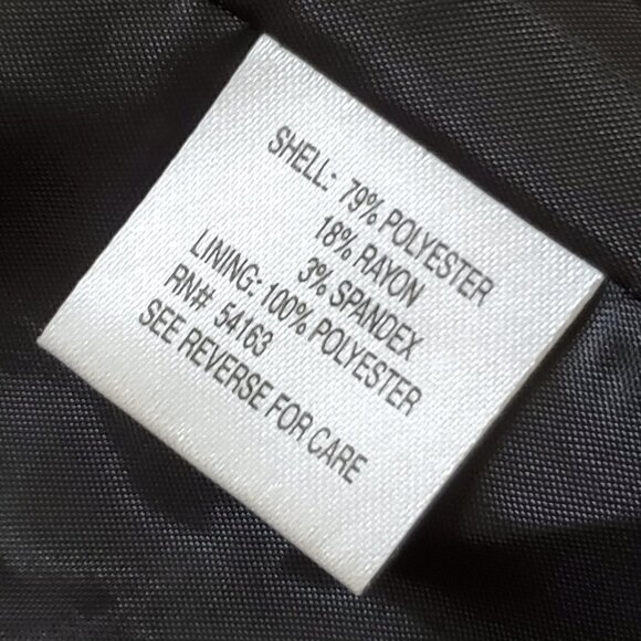 Calvin Klein Black/Gray Button Clasp Long Sleeve Blazer Jacket SZ 6 - Picture 7 of 10